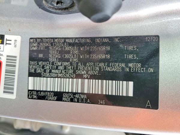 2021 TOYOTA HIGHLANDER