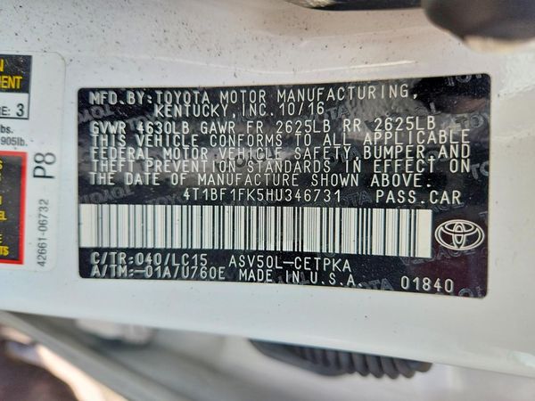 2017 TOYOTA CAMRY