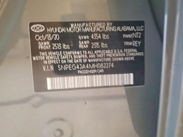 2021 HYUNDAI SONATA — VINS