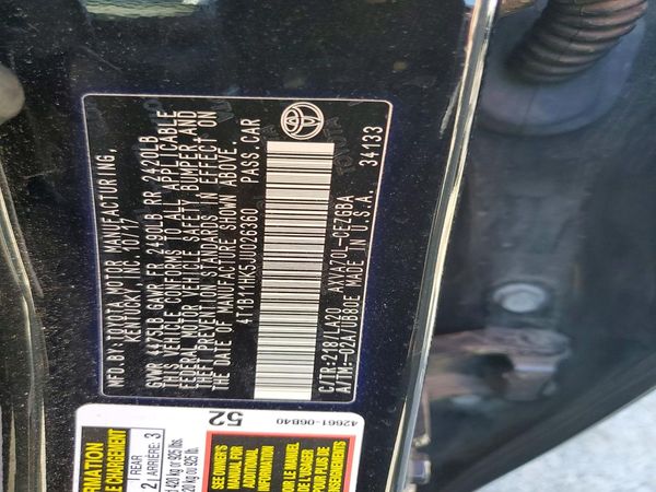 2018 TOYOTA CAMRY L/LE/SE/XLE
