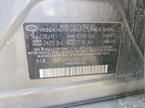 2012 HYUNDAI SONATA Middle-low level