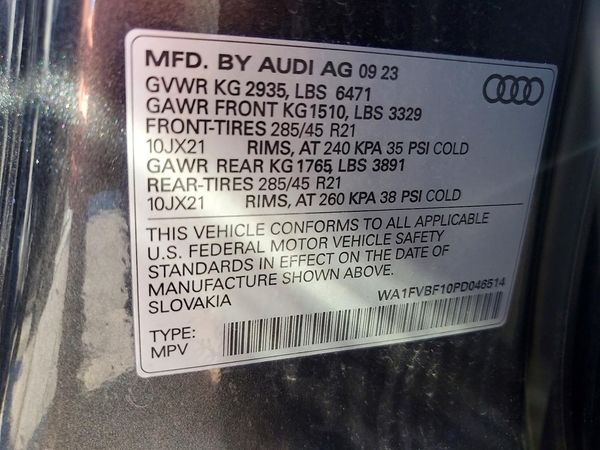 2023 AUDI Q8 S Line quattro Prestige