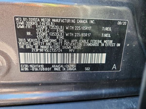 2020 TOYOTA RAV4 XLE