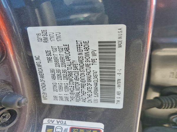 2016 HONDA CRV SE