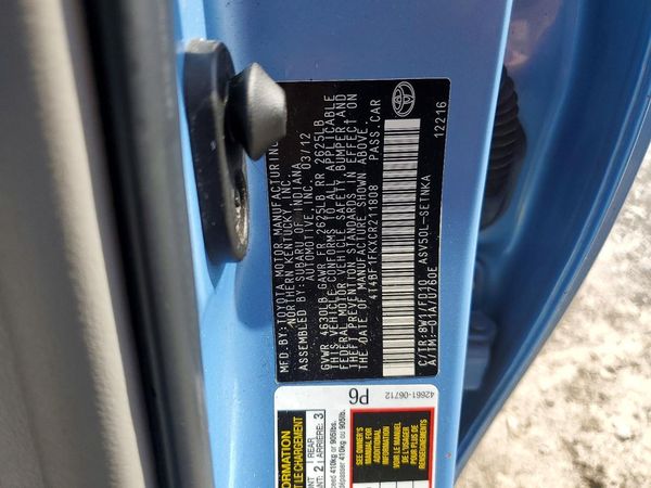 2012 TOYOTA CAMRY