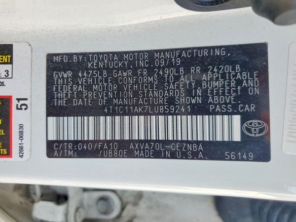 2020 TOYOTA CAMRY
