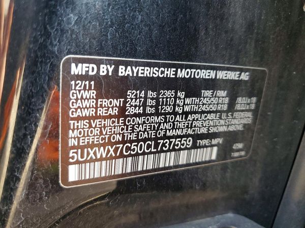 2012 BMW X3 xDrive35i
