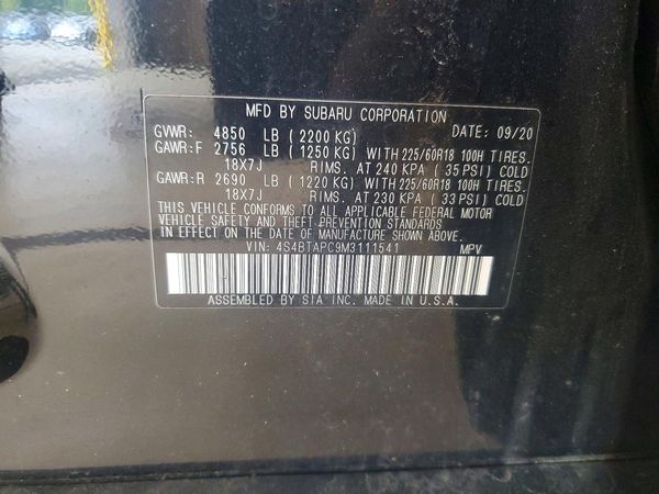 2021 SUBARU OUTBACK Touring+M/R+NAVI(HK)