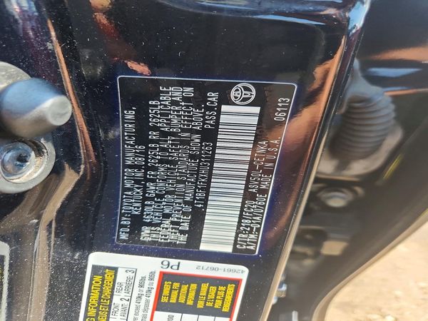 2017 TOYOTA CAMRY