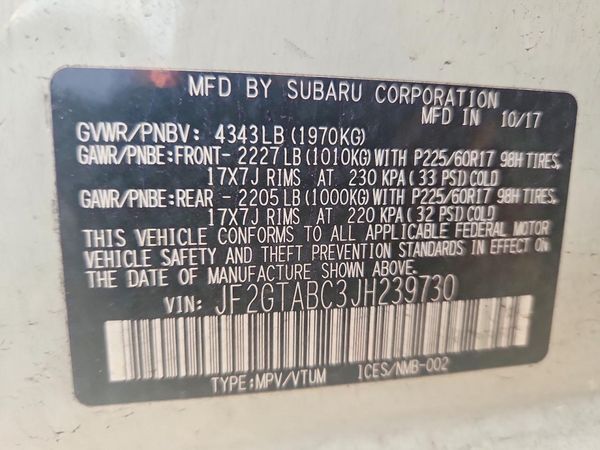 2018 SUBARU CROSSTREK