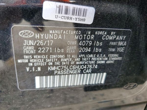 2017 HYUNDAI IONIQ Blue — VINS