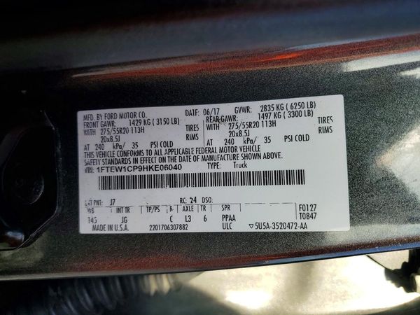 2017 FORD F150