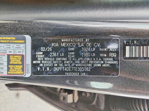 2026 KIA K4 LX, LXS