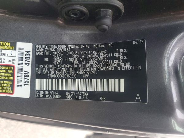 2013 TOYOTA SIENNA