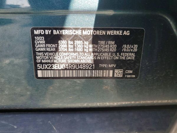 2024 BMW X5 xDrive40i — VINS