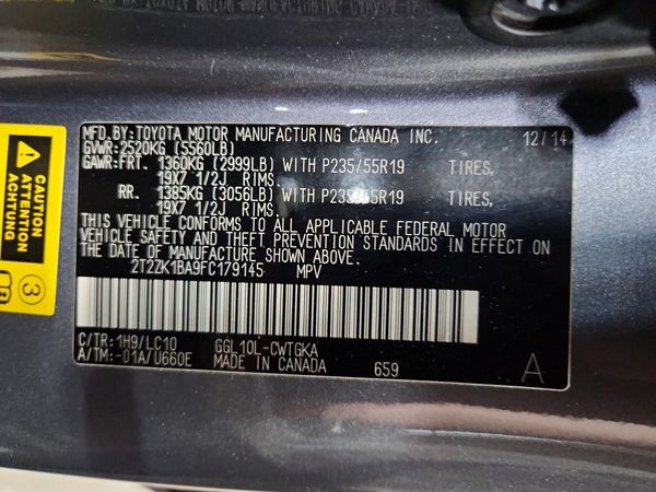 2015 LEXUS RX 350