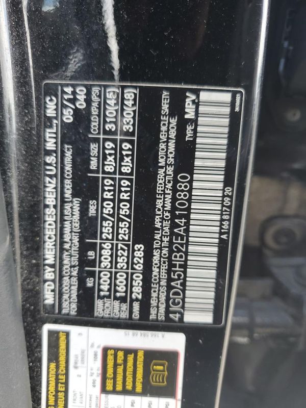 2014 MERCEDES-BENZ ML ML350 4-MATIC