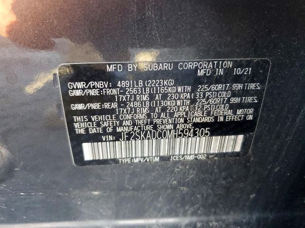 2021 SUBARU FORESTER Base