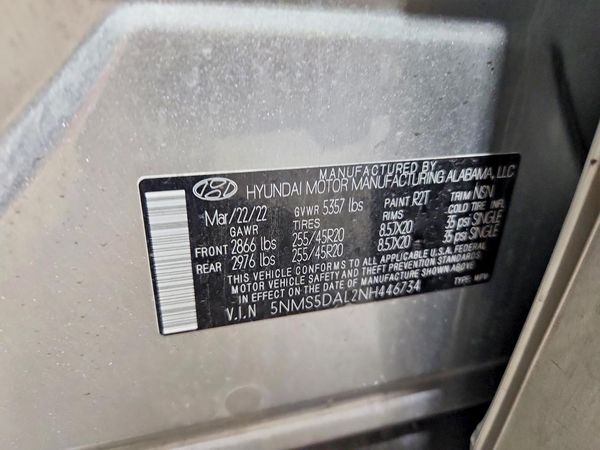 2022 HYUNDAI SANTA FE Calligraphy