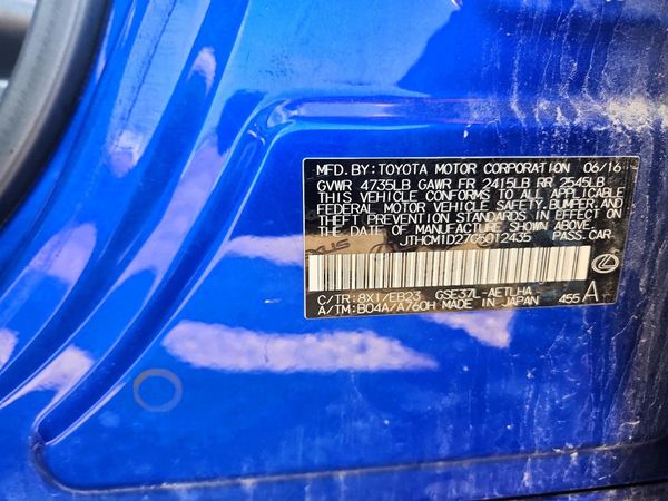 2016 LEXUS IS 300 — VINS