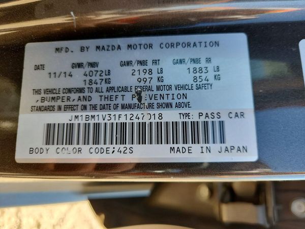 2015 MAZDA 3 Touring/GS