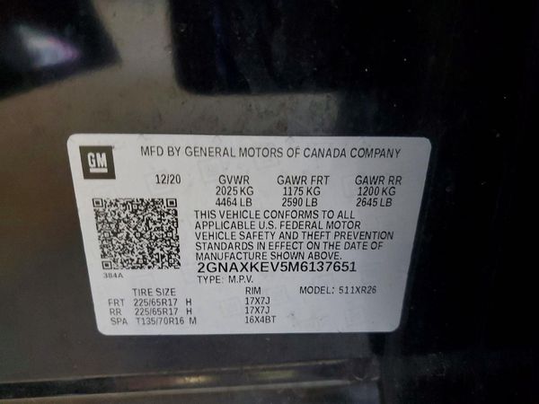2021 CHEVROLET EQUINOX LT (1LT)