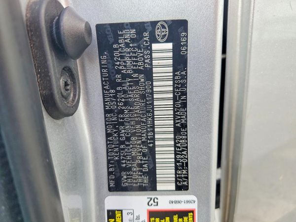2018 TOYOTA CAMRY L/LE/SE/XLE