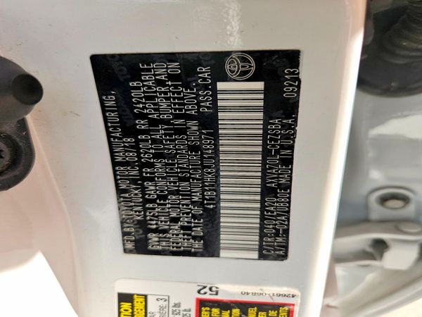 2018 TOYOTA CAMRY L/LE/SE/XLE