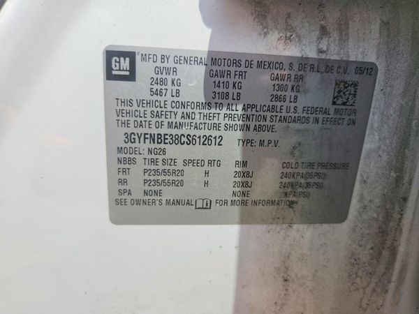 2012 CADILLAC SRX