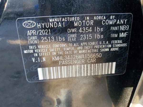 2021 HYUNDAI SONATA Limited