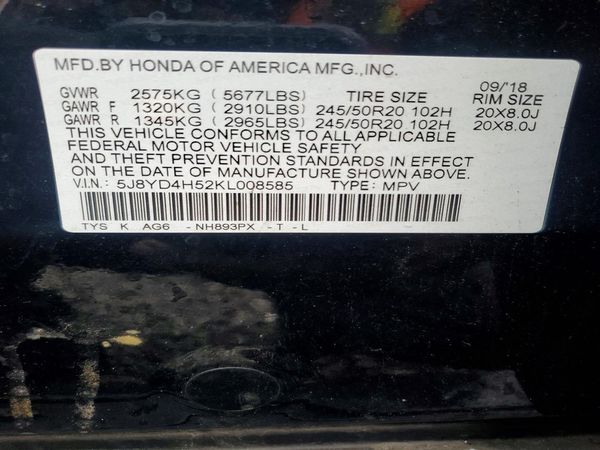 2019 ACURA MDX SH-AWD TECH 7P