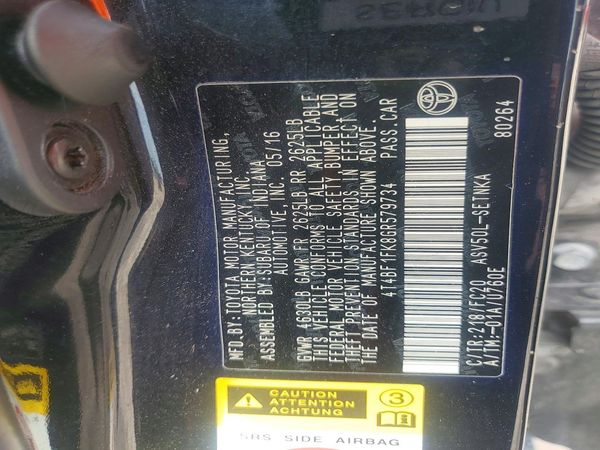 2016 TOYOTA CAMRY
