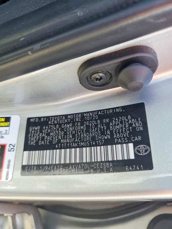2021 TOYOTA CAMRY