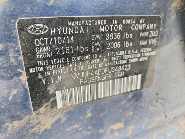 2015 HYUNDAI ELANTRA GLS(Middle)