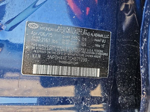2016 HYUNDAI ELANTRA
