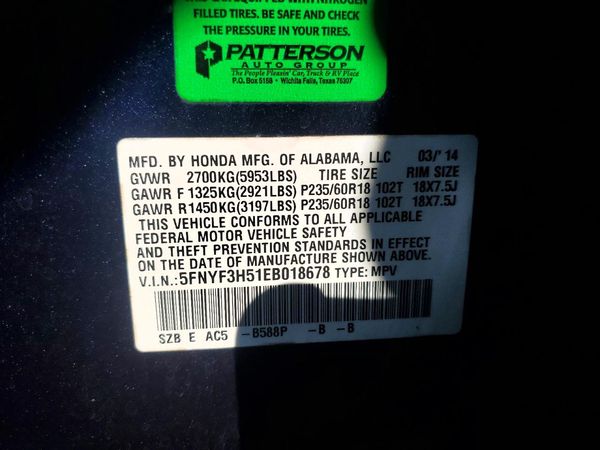 2014 HONDA PILOT EX-L