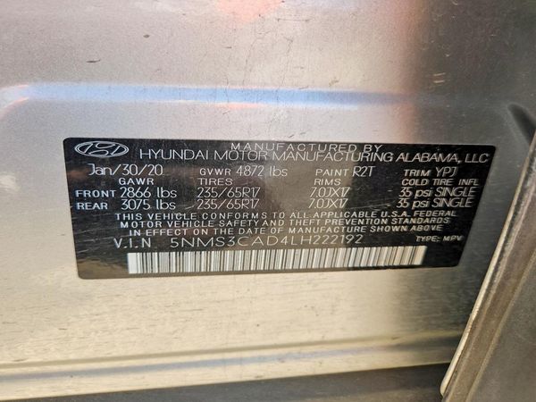 2020 HYUNDAI SANTA FE SEL