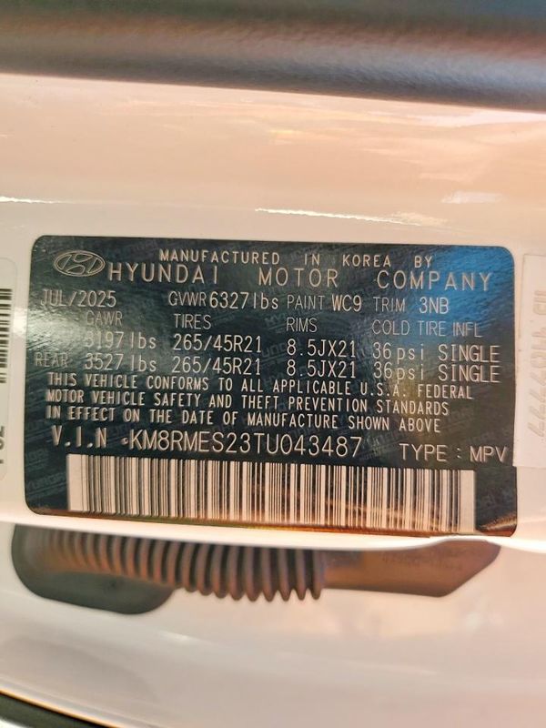 2026 HYUNDAI PALISADE Calligraphy — VINS