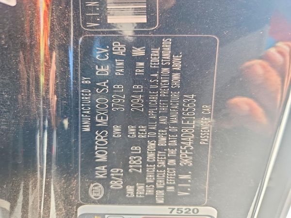 2020 KIA FORTE EX