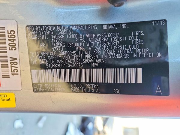 2014 TOYOTA SIENNA