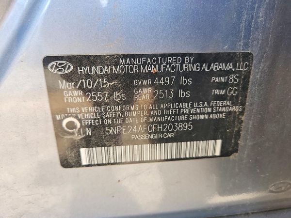 2015 HYUNDAI SONATA SE, ECO