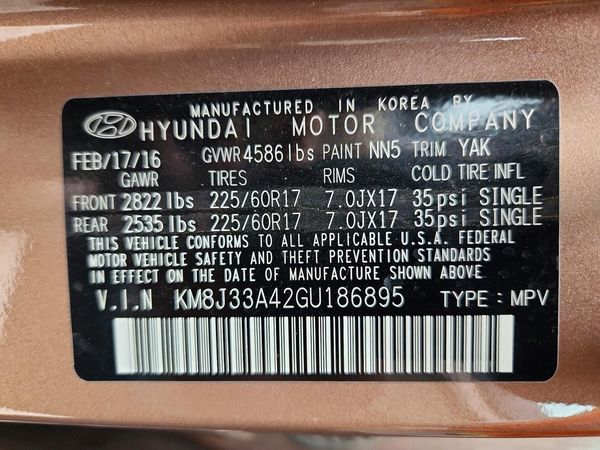 2016 HYUNDAI TUCSON