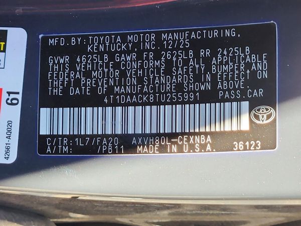 2026 TOYOTA CAMRY