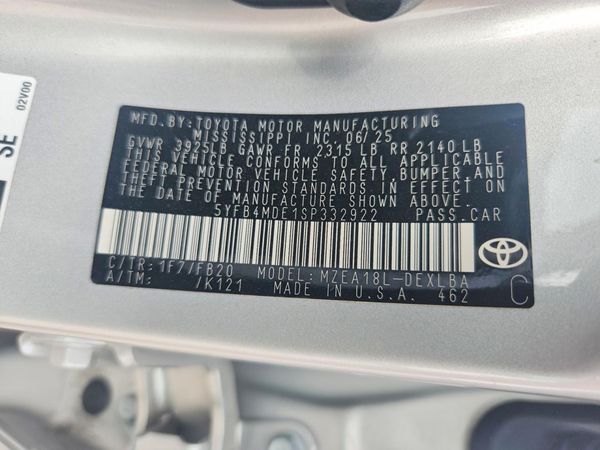 2025 TOYOTA COROLLA