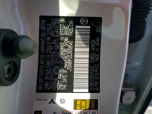 2018 TOYOTA PRIUS One/Two