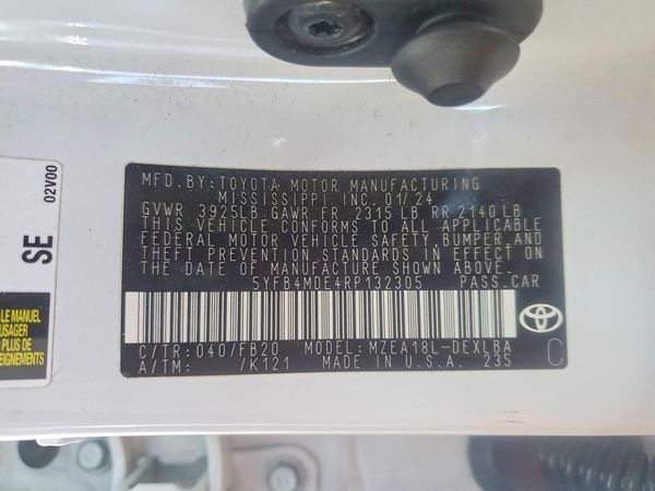 2024 TOYOTA COROLLA