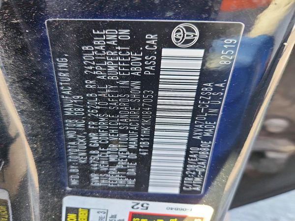2019 TOYOTA CAMRY L/LE/SE/XLE