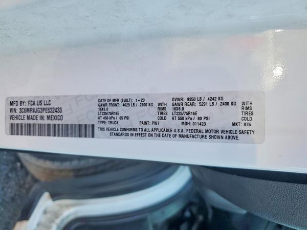 2023 RAM PROMASTER 3500