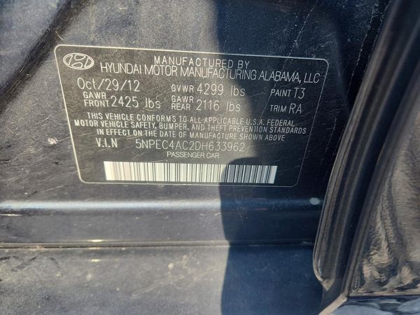 2013 HYUNDAI SONATA