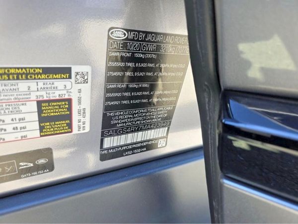 2021 LAND ROVER RANGE ROVER P400e HSE